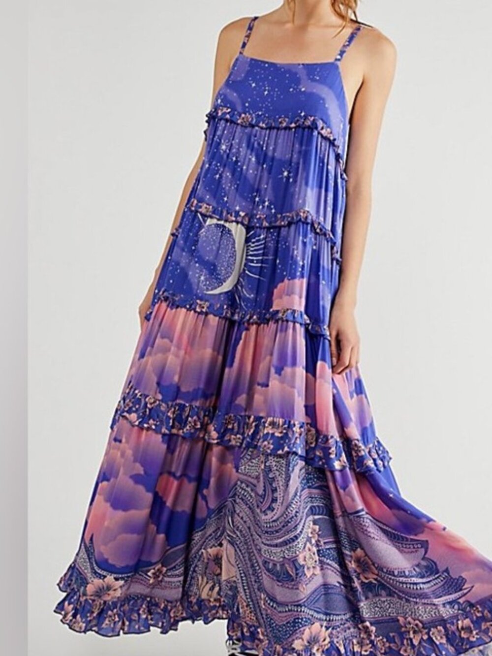 Boutique boho 3 tier long dress